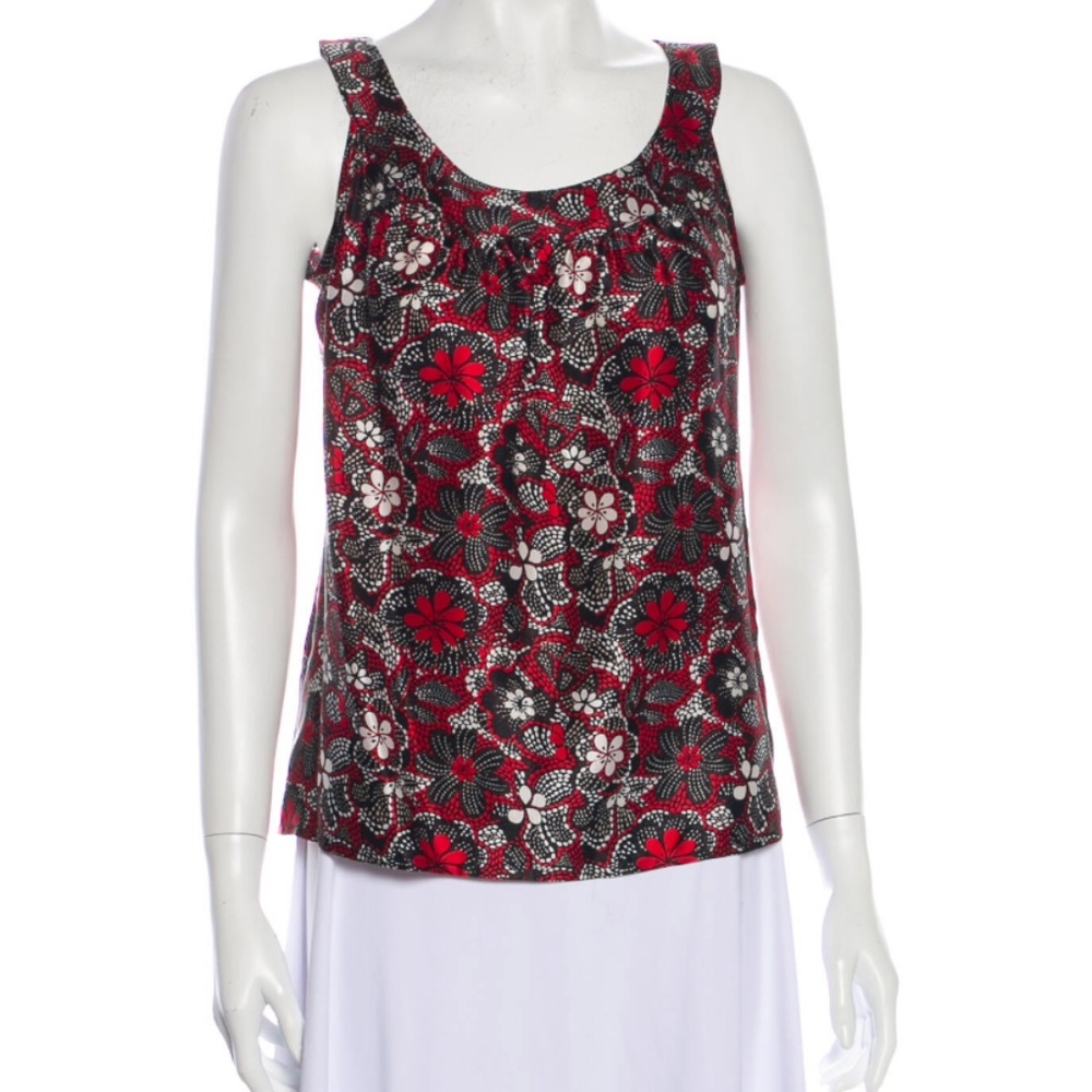 St. John Silk Floral Print Top / Size: PS